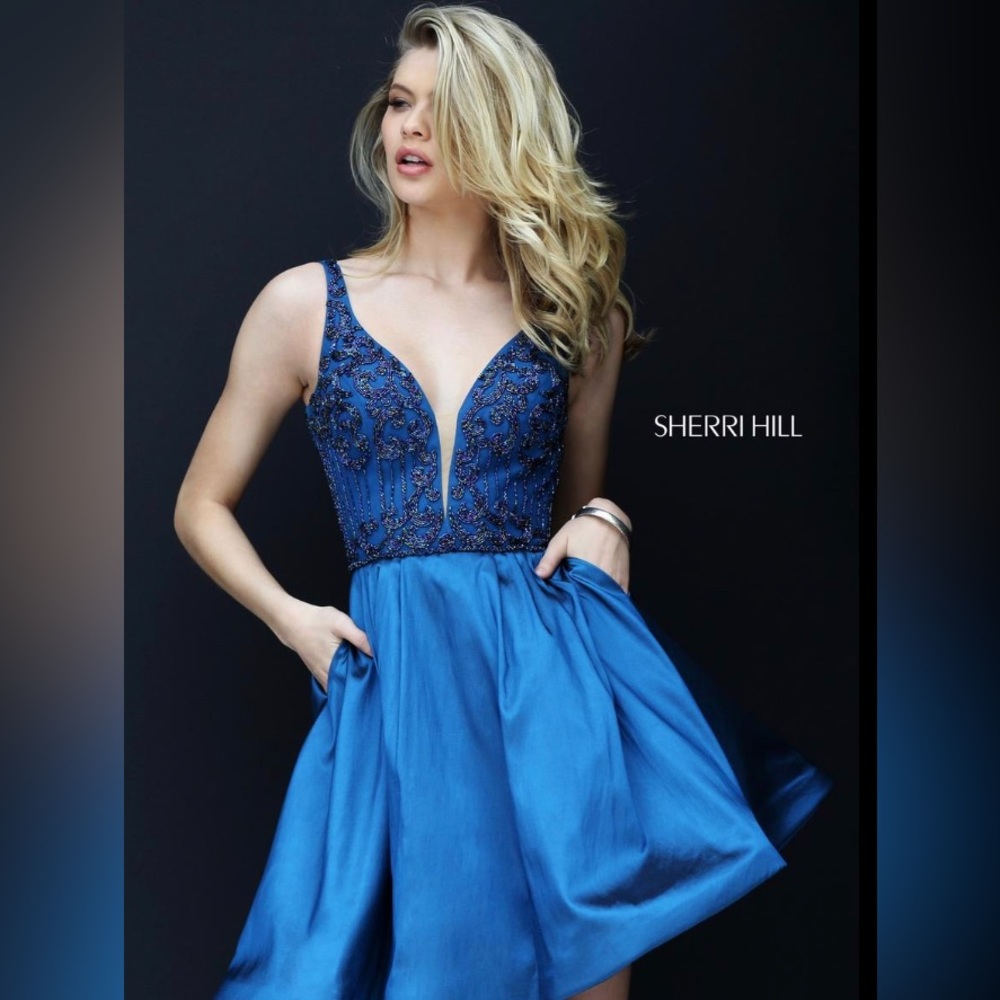 Sherri Hill Short Blue Dress